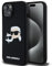 CG Mobile Karl Lagerfeld KLHMP15SSKCHPPLK Hülle für iPhone 15/14 / 13 6.1 Schwarz hardcase Silicone Karl & Choupette