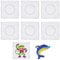 6PCS Hammer Beads Pegboard, Peg Boards, Fuse Beads Boards, Fuse Beads Pegboards,5mm Hammer Bead Boards,Transparent Hammer Beads Board for Children Hand DIY Handmade Products