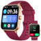 Smartwatch Damen mit Telefonfunktion, Alexa eingebaute 1.8'' Fitnessuhr Damen mit Herzfrequenz, SpO2, Schlaf, Stress Monitor, 100+ Sportmodi, IP68 Wasserdicht Uhr für Android iOS (Rot)
