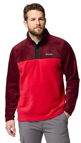 Columbia Steens Mountain Half Snap 2, Pile Pull Over, Mtn Red, Rich Wine, Nero, XXL