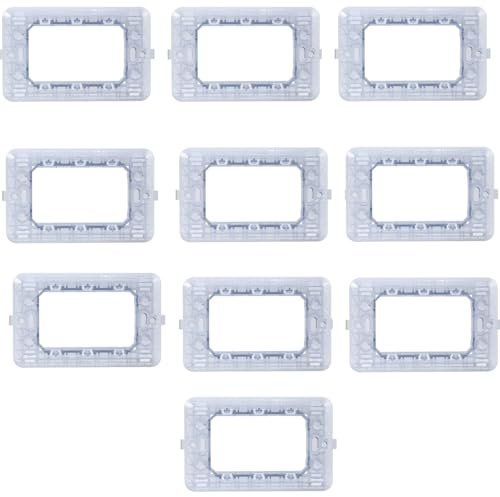 Supporto Compatibile Con Bticino Matix 4 Moduli, Telaio Supporto Per Scatola 502 503 504 506 (Set da 10/4 pezzi)