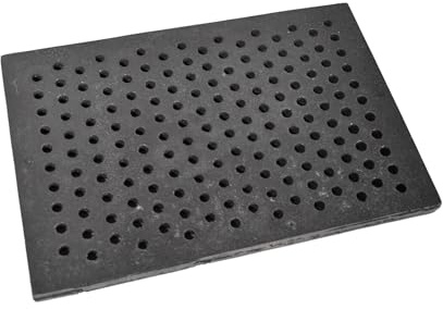 SEZAM Gussrost mit Löchern Ofenrost Ascherost Gußrost Kaminrost passend Kaminofen Tafelrost Rost Ofengitter Feuerrost Kohlerost Eckrost verschiedene Abmessungen (33 x 22,5 cm)