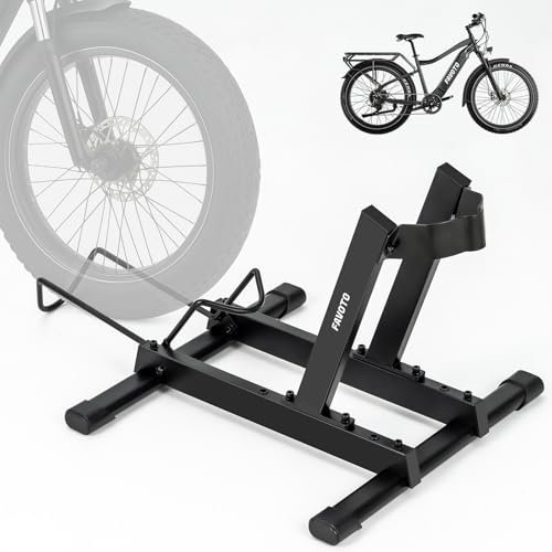 Favoto Cavalletto per E-Bike e Biciclette - Supporto da Pavimento per Bici Elettriche e Tradizionali da 20-29 Pollici Corsa Mountain Capacità Massima 38kg Nero