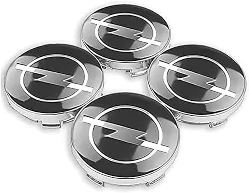 4 Stück Nabendeckel Felgendeckel Radkappen für Opel Zafira Mokka Corsa b c d Vectra 60mm, ABS Felgenabdeckungen Dauerhafte Nabenkappen Felgenkappen Mit Logo Auto Zubehör