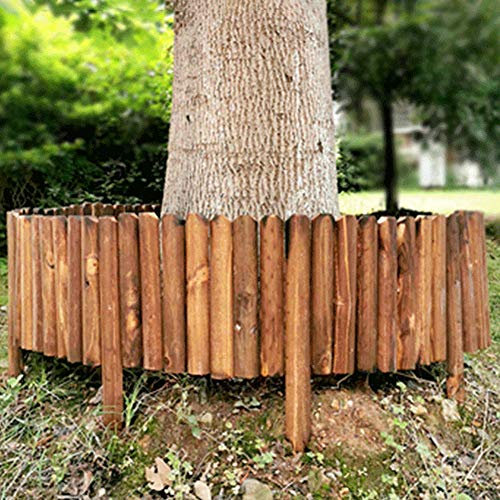 Bordure de clôture de jardin en bois 120 cm pour parterres de fleurs et aménagement paysager