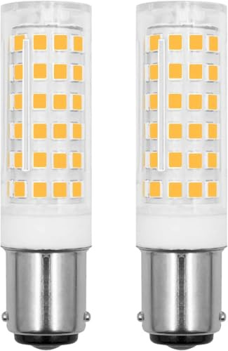 JINLONTA B15d Glühbirne Dimmbar 7W AC220-230V Warmweiß 3000K 2er-Set | ersetzt 75W Halogen, 690 Lumen, Bajonett, für Wohnzimmer, Schlafzimmer und Deckenlampen