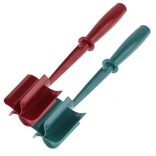 Paquete de 2 herramientas de picadora de carne de mano, pala separadora de cocina para preparación eficiente de comidas, mango ergonómico