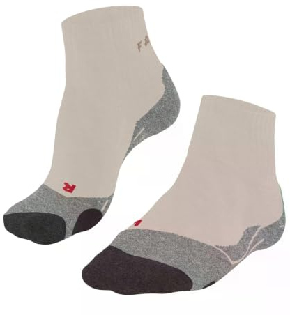 FALKE Damen Wandersocken TK2 Explore Short W Sso Wolle Funktionsmaterial antiblasen dick 1 Paar, Beige Natural 4200, 39-40