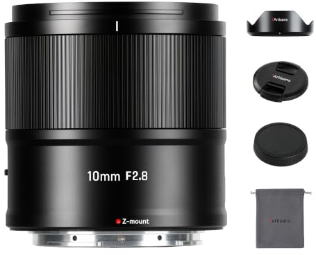 Obiettivo grandangolare 7artisans AutoFocus 10 mm F2.8 APS-C, ampia apertura, supporta apertura automatica/manuale e riconoscimento volti/occhi, compatibile con Nikon Z Mount Z50/Z30