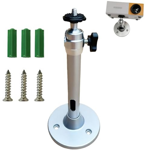 Zpeiran Universal Deckenhalterung für Beamer,Universal 1/4 Gewinde Beamerhalterung Beamer Deckenhalterung Aluminiumlegierung Beamer Halterung,für Mini Beamer, Digitalkamera, Camcorder