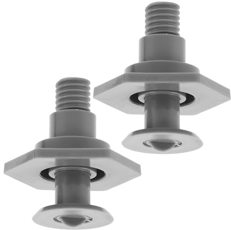 LOLIPPYY 2Pcs Threaded Freezer Drain Plug Replacement, Plastic Cooler Drain Stopper Caps with Gray Nut, Cooler Water Pipe Accessories for Home and Outdoor Freezer Repair
