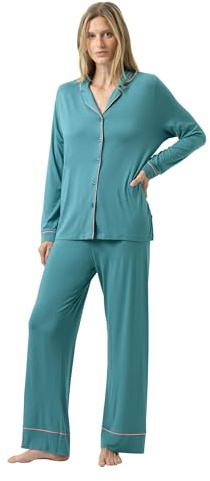 Mey Serie Pure Chic Damen Schlafanzüge Teal Dream (XL)