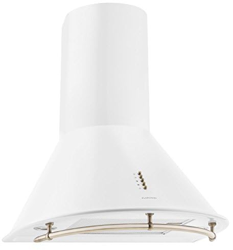 Klarstein Lumio Primo – retro extractor hood, extractor hood, exhaust 60 cm wide, 430 m³/h max. exhaust air flow, three power settings, 75 cm rail, stainless steel housing, white
