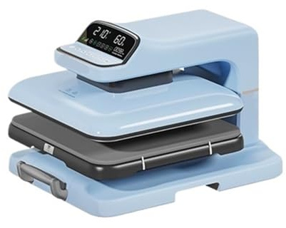 Máquina de prensado Máquina De Estampado Láminas, Prensa Térmica, Números 38x38, Paquete Transferencia Por Sublimación Para Camisetas, Fabricación Artesanal para bolsas(Blue,220V)