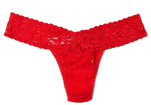 hanky panky Original Rise Thong - Tanga, Unterwäschen Damen Baumwolle Normalschnitt, Lingerie Slip Damen aus Stretch-Spitze, Unterhosen Signature Lace