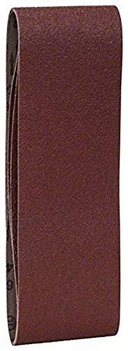 Bosch Accessories 2609256211 Belt Sander for Drill 75 x 508 mm Grit 60 Pack of 3 Sheets Red