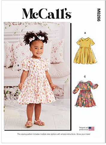 McCall’s Sewing Pattern M8266 Toddlers’ Dresses