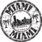 Miami City Florida USA United States Travel Grunge Stamp Hochwertigen Auto-Autoaufkleber 12 x 12 cm