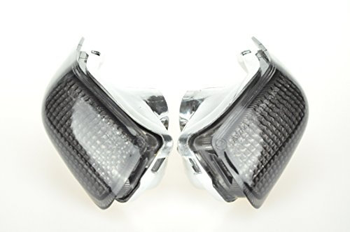 Topzone Moto Front Blinker Turn Signals rauchgrau Lens für Kawasaki 1994-2004 ZX600E, 1994-2004 ZZR600, ZZR250 (Front)