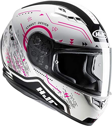 HJC Motorradhelm CS 15 Safa MC8, Weiß/Pink, Größe S