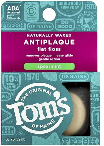 Natural Spearmint Antiplaque Flat Dental Floss, 32 Yard - 6 per case.6