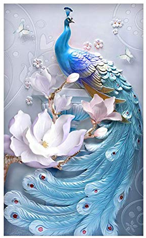 SWECOMZE Diamond Painting Set - DIY 5D Diamant Painting Vollbohrer Full Kits Handwerk Wie Stickerei Kreuzstich FüR Haus, Wand Und Eingang Dekorationen Sein (60 x 100 cm)