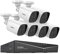 SANNCE 8CH 1080P Sicherheitskamerasystem 5-in-1 CCTV-DVR-Videorecorder mit 6 kabelgebundenen Sicherheitskameras ohne Festplatte, 100 Fuß Nachtsicht, Bewegungsalarm, Fernzugriff und IP66 wasserdicht