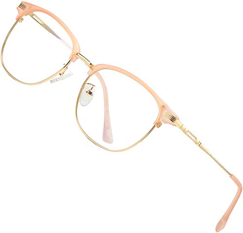 ATTCL Unisex Blue Light Blocking Glasses Eyeglasses Frame Anti Blue Ray Computer Game Glasses 5054-Pink
