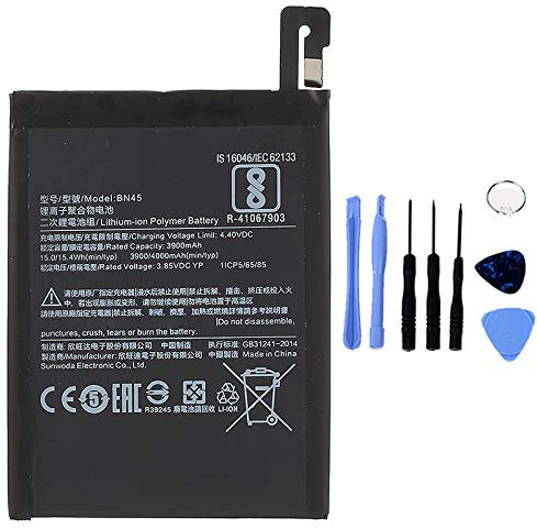 Batterie compatible avec XIAOMI REDMI NOTE 5 BN45 haute capacité 4000 mAh avec kit de démontage inclus