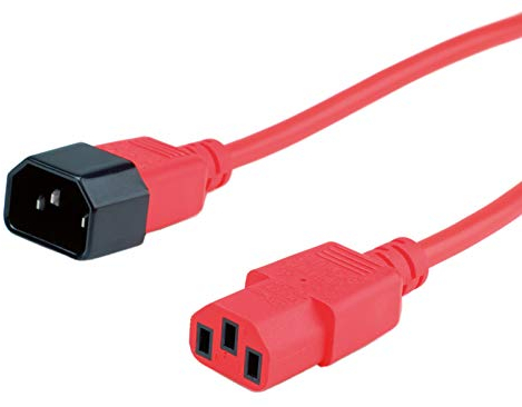 ROLINE Apparate-Verbindungskabel, IEC 320 C14 - C13, rot, 3 m