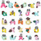 LEMESO 26 Pz Toppe Termoadesive Lettere Animate Cartoon Bambini Applique Patch Decorative Ferro da Stiro per Tessuti Vestiti Giacche Jeans Zaini Fai da Te Nome Etichette Personalizzate