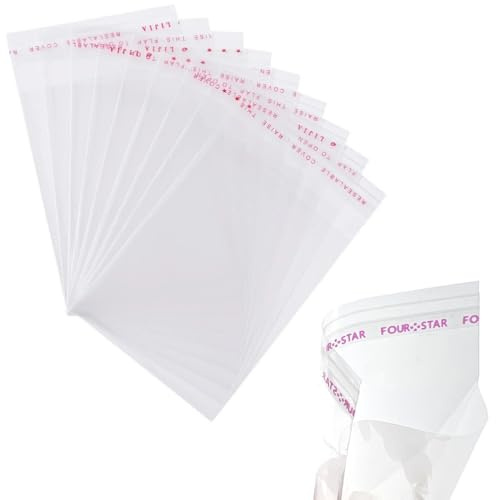 Adhäsion Tüten Beutel Plastiktüte Selbstklebend Verschließbar Verpackung Folie Cellophan Polypropylen Adhäsionsverschluss (100 Stk., 30x45 cm)