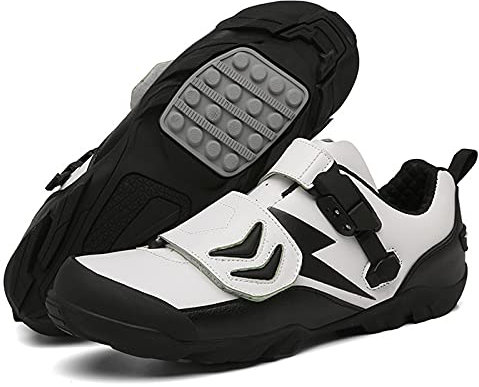 Zapatillas de Ciclismo de Carretera Zapatillas de Bicicleta de Montaña Sin Tacos Zapatillas de Ciclismo de Montaña Zapatillas de Ciclismo de Interior Zapatillas de Ciclismo,White-43