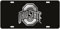 Black License Plate Frame Number Plate Cover Silver Mirror Inlays (Ohio State)