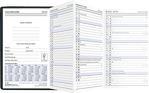 Taschenkalender 2022 Zettler 501-1001 farbig