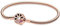 Kaytong Rose Gold & Silber Funkelnde Krone O Schlangenkette 925 Sterling Silber Armband Armreif Bead Charm Diy Einfacher Schmuck-Roségold,17cm