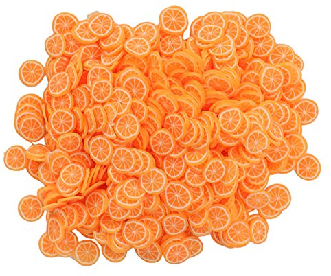 Obst Nail Art Slices, Nail Art Slices mit Fruchtform, Nail Art Handy Brille Dekorationszubehör 10 G/Packung, Nail Charms für Lipgloss Nail Art DIY(Orange)