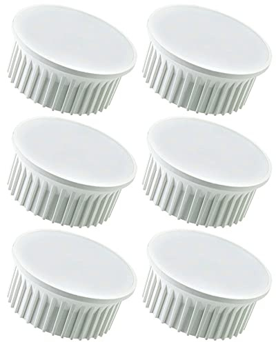 NCC-Licht 6x LED Modul 50mm für Einbauleuchten 5W Neutralweiß 4000K | Kompaktes LED-Modul Ø50x22mm für Direktanschluss an 230V, ersetzt 50W Reflektorlampen in Einbaustrahlern