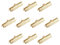 sourcing map 160Pcs Ribbon Crimp Clamp Ends, 25mm Bookmark Pinch Cord End Clasps for DIY Craft Making, Light Golden