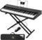 MUSTAR 88 Key Piano Keyboard Semi Weighted, Full Size Digital Piano 88 Weighted Keys for Beginners, Electric Piano Keyboard 88 Keys, Bluetooth Connection, USB/MIDI, Case, Sustain Pedal, Black