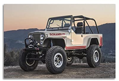 YIBIN Auto-Poster für Jeep CJ 8 Poster, dekoratives Gemälde, Leinwand, Wandposter und Kunstbild, modernes Familien-Schlafzimmer, Dekoration, Poster, 20 x 30 cm