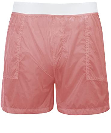Pantaloni corti da uomo, trasparenti, da uomo, larghi, sottili, sportivi, casual, da uomo, trasparenti, per vacanze, asciugatura rapida, Colore: rosa., xxl