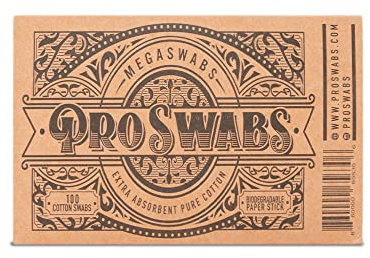 Proswabs Megaswabs biologisch abbaubare Wattestäbchen, 100 Stück