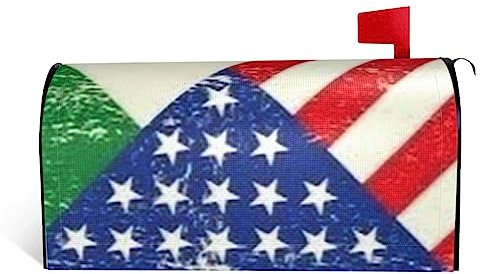 Copertura impermeabile per cassetta delle lettere con bandiera messicana americana, copertura per cassetta delle lettere per esterni, giardino, cortile, decorazione per la casa, 53,3 x 45,7 cm