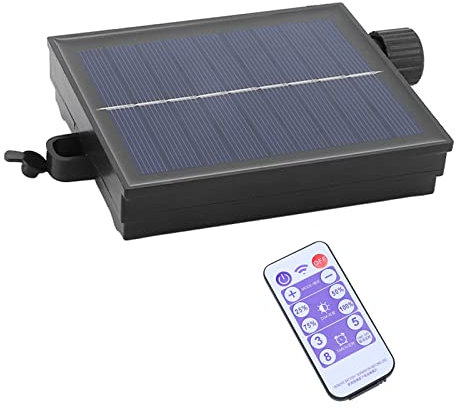 lyrlody Automático resistente al agua, 4,5 V 1,2 W, polisilicio, accesorios de cadena de luces exteriores, caja de control de lámpara solar para fiestas en el jardín, balcón, decoración navideña
