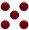 10 Sfere Palline Velluto da cm 10 Rosso Bordo Oro Palle per Albero di Natale Decorazioni Natalizie addobbi Particolari Moderne