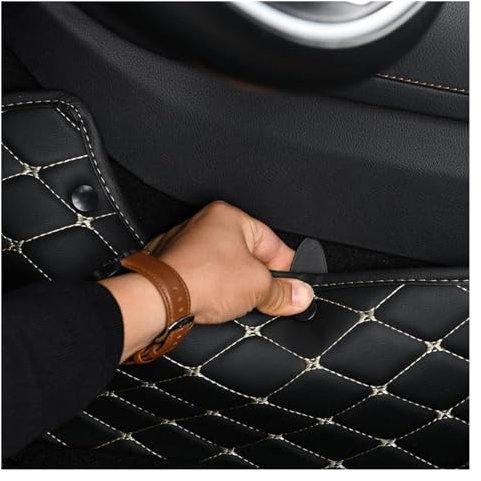 Automatten Benutzerdefinierte Luxus-Leder-Auto-Bodenmatte Für Ford Für Fiesta 2009–2013 Automatte Komplettes Set Wasserdichtes Zubehör Autotepiche (Farbe : Beige)