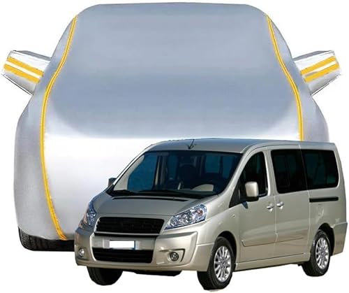 RAKTDA Copriauto per Fiat Scudo 2006-2021 2022 2023, Garage Telo Copriauto Telo Copri Protezione Grandine, Copertura per Auto da Esterni Impermeabile,C-Silver