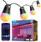 Govee Smart Outdoor String Lights 2, 30M RGBIC Outdoor Lights Dimmable Warm White LED Bulbs IP65 Waterproof Works with Alexa 47 Scene Modes for Garden