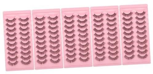 FOMIYES Lot De 5 Faux Cils Artificiels Duveteux Et Bouclés Pour Un Look Nocturne Pour Filles 10 Paires X 5